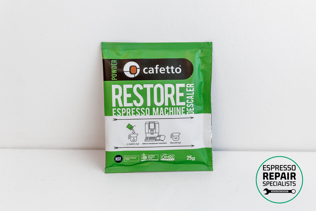 Cafetto Restore Coffee Machine Descaler 25g (Single Use Sachet)